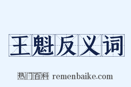 王魁反义词是什么意思的图片